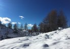 Neve sulle sponde del Lago di Valcava