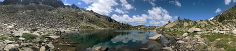 Veduta panoramica del Lago Piccolo verso il Cevedale
