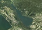 Lago di Levico dal satellite
