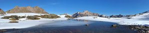 Veduta panoramica dei laghetto superiore di Valcigolera